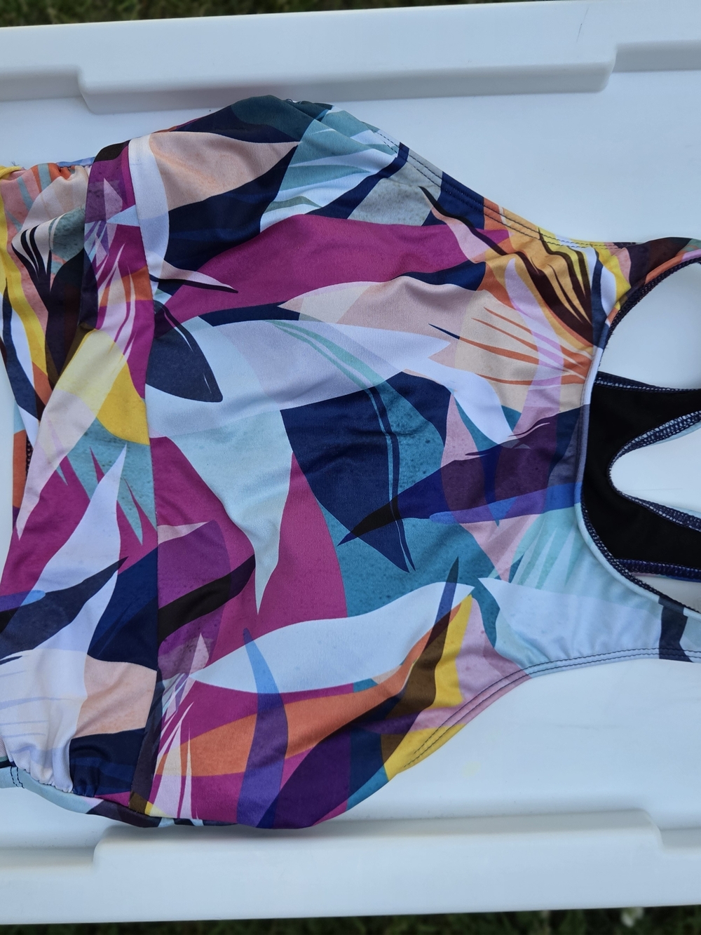 next Multi-Color Abstract Print One-Piece Swim